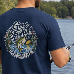 Deerwood Lake Gone Fishing Lake Liv T Shirt