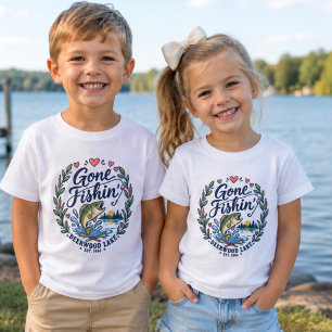 Deerwood Lake Gone Fishing Lake Liv T Shirt