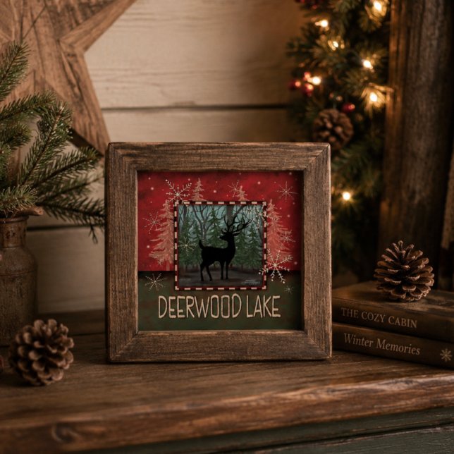 “Deerwood Lake'’ Inspirivity fyrkantigt tryck (Skapare uppladdad)
