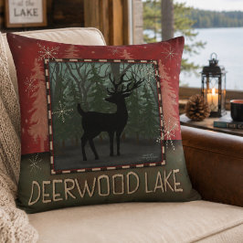 Deerwood Lake Rustik Hjort Tall Inspirivity Kudde