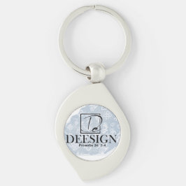 Deesign Collective-knappen Swirl Silverfärgad Nyckelring