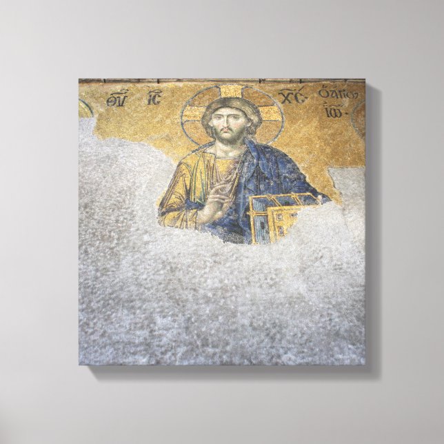 Deesis Mosiac Upper Gallery Hagia Sophia Canvastryck (Framsida)