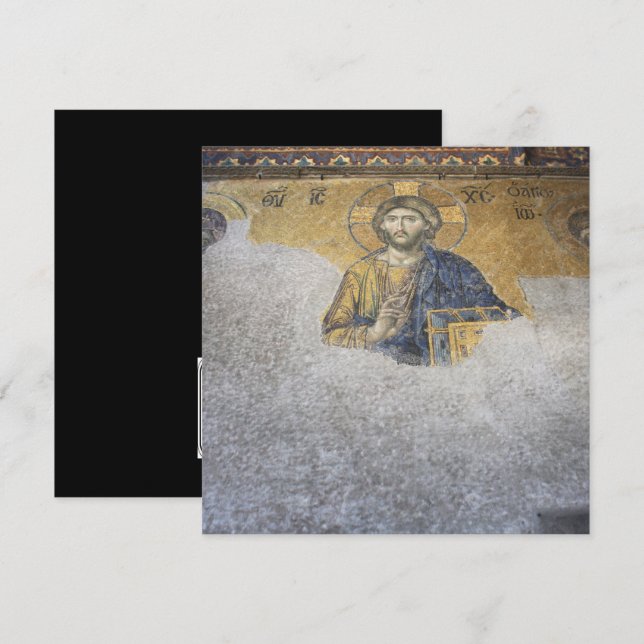 Deesismosaiken Övre galleriet Hagia Sofia Inbjudningar (Fram/baksida)