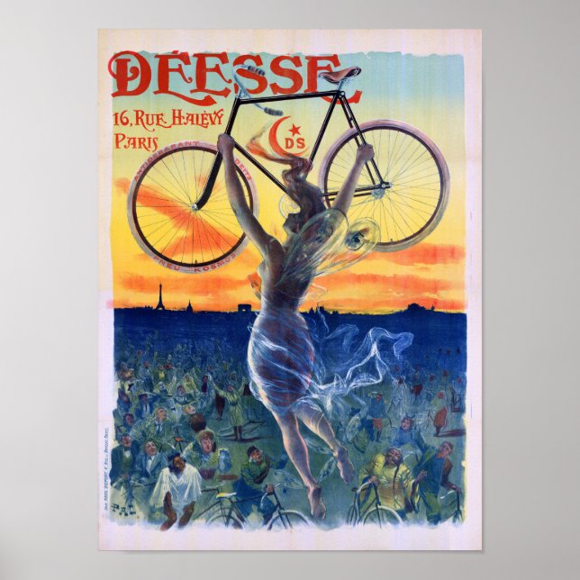 Déesse Cycles 1898 Vintage Advertising Poster (Framsidan)