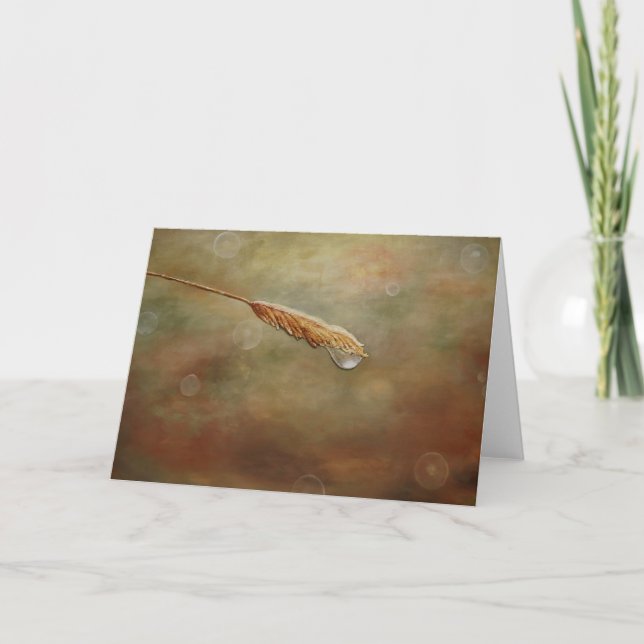 Deew Drop Greeting Card (nytt hälsningskort) av Ar Kort (Framsida)