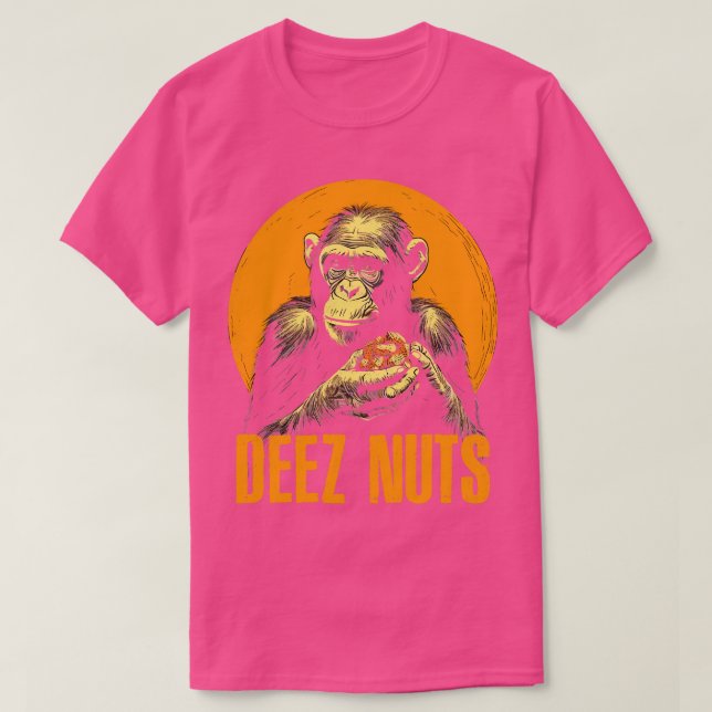 Deez Nöt Chimp Humor T Shirt (Design framsida)