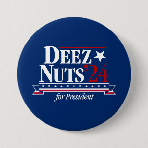 Deez Nöt för president Button (blått) Knapp