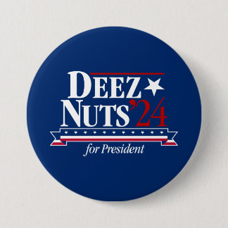 Deez Nöt för president Button (blått) Knapp