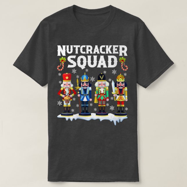 Deez Nöt Funny Julafton 2022 Nutcracker Squad Chri T Shirt (Design framsida)
