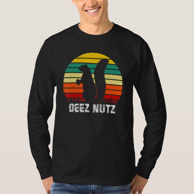 Deez Nöt Nutcracker Julafton Pajama Funny Squirrel T Shirt (Framsida)