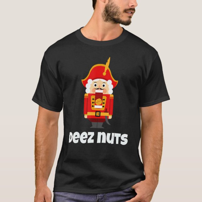 Deez Nöt Nutcracker Manar & Women Matching Pajamas T Shirt (Framsida)