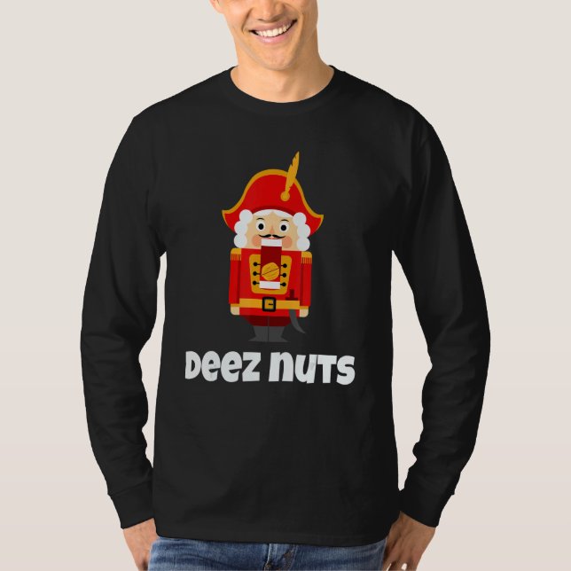 Deez Nöt Nutcracker Manar & Women Matching Pajamas T Shirt (Framsida)