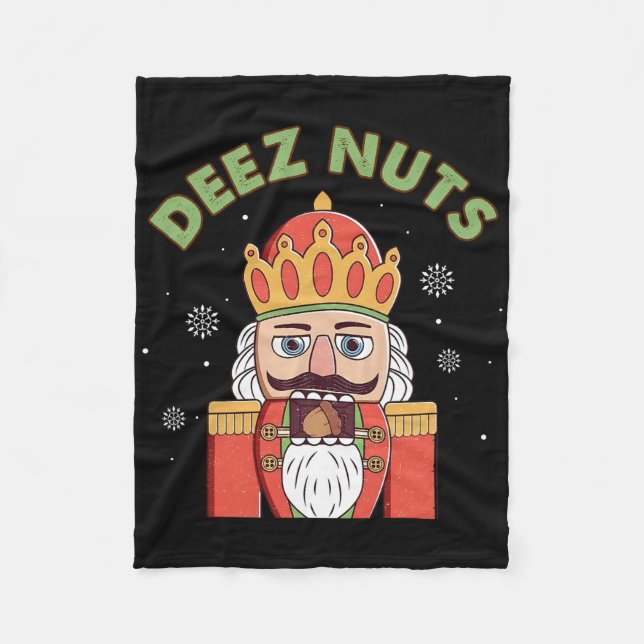 Deez Nöt Nutcracker Nöt Manar Kvinnor Roligt jul P Fleecefilt (Framsidan)