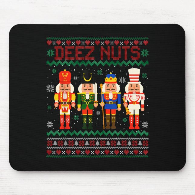 Deez Nöt Nutcracker Nöt Shirt Funny jul Xma Musmatta (Framsidan)