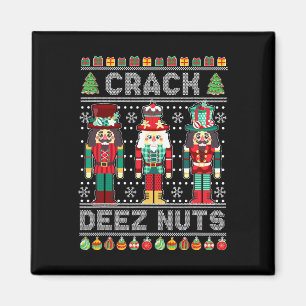 Deez Nöt Nutcracker Roligt Ugly jul Julafton Magnet