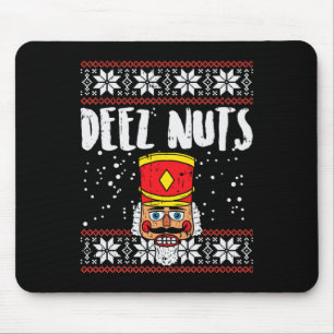 Deez Nöt Nutcracker Roligt Ugly jul Meme Gift Musmatta