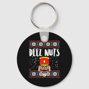 Deez Nöt Nutcracker Roligt Ugly jul Meme Gift Nyckelring