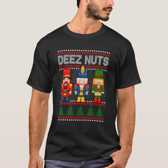 Deez Nöt Nutcracker Shirt Manar Women Funny Christ T (Framsida)