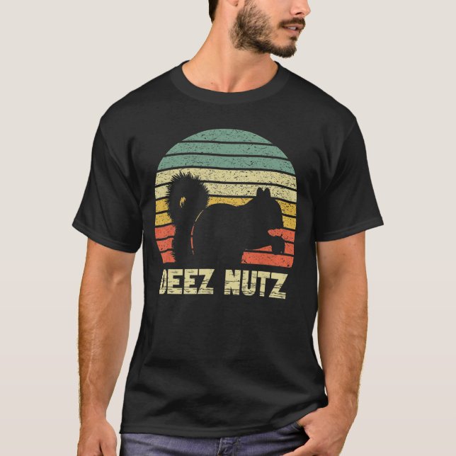 Deez Nuts Nötknäckare Ekorre Deez Nutz Deezs Nut  T Shirt (Framsida)