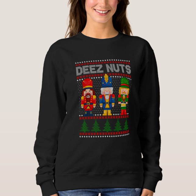 Deez Nuts Nutcracker Shirt Men Women Funny Christm T Shirt (Framsida)