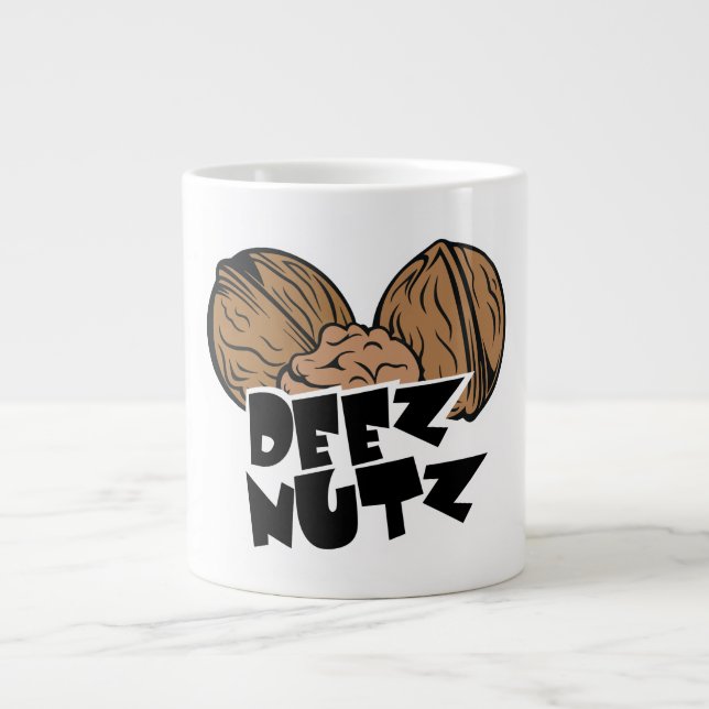 Deez Nutz Funny illustration Jumbo Mugg (Framsidan)