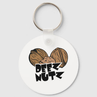 Deez Nutz Funny Illustration Nyckelring