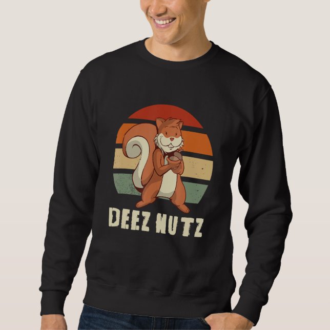 DEEZ NUTZ means these nuts 1 Lång Ärmad Tröja (Framsida)