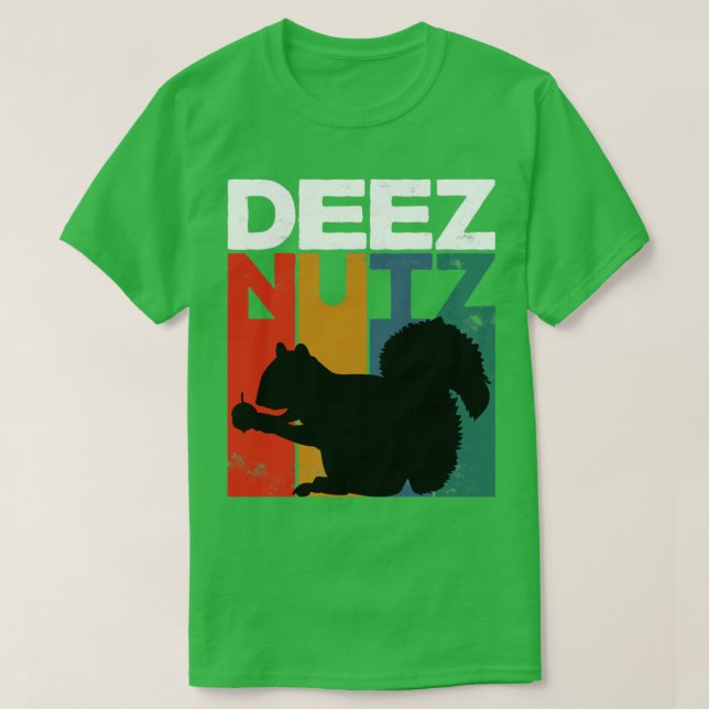 Deez Nutz Nutcracker Squirrel Dees Nöt Chipmunk T Shirt (Design framsida)