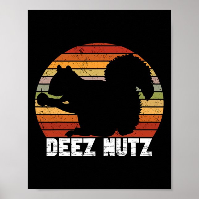 Deez Nutz Nutcracker Squirrel Gopher Chipmunk Dees Poster (Framsidan)