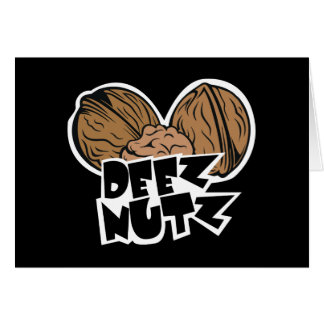 Deez Nutz rolig illustration Hälsningskort
