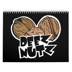 Deez Nutz rolig illustration Kalender