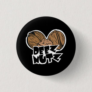 Deez Nutz rolig illustration Knapp