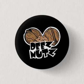 Deez Nutz rolig illustration Knapp