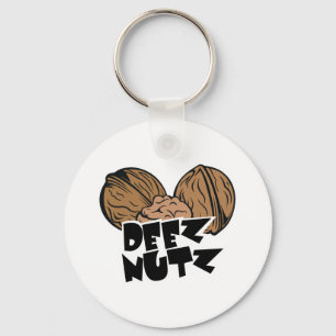 Deez Nutz rolig illustration Nyckelring