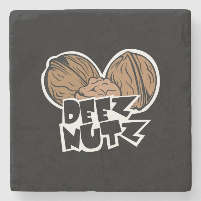 Deez Nutz rolig illustration Stenunderlägg (Framsidan)