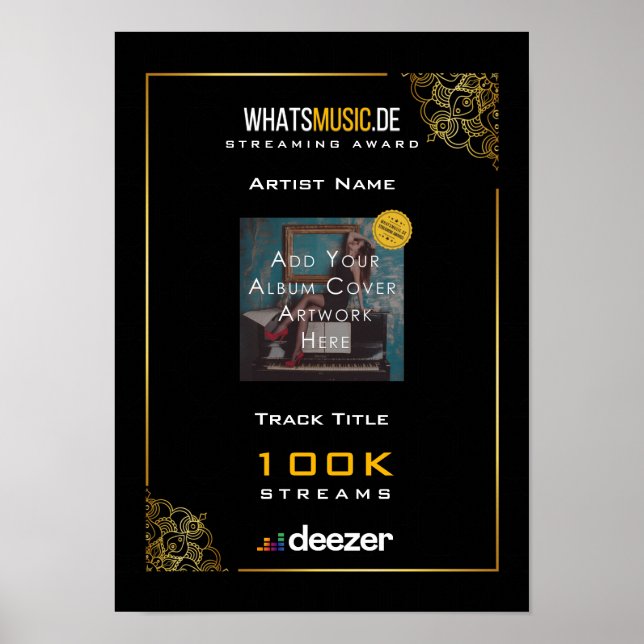 Deezer Music Streaming Award Poster (Framsidan)