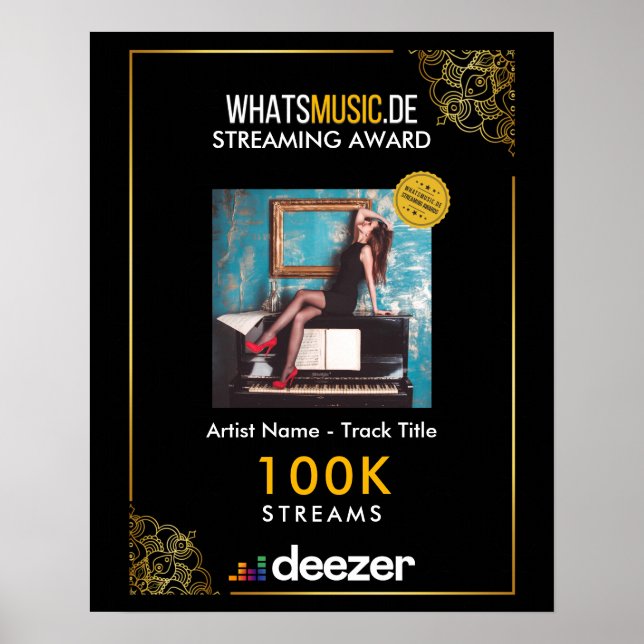 Deezer Music Streaming Award Poster (Framsidan)