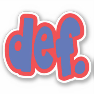 def. klistermärken