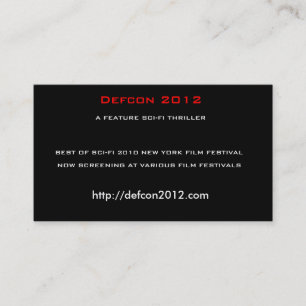 Defcon 2012, en SÄRDRAGSCI-FI THRILLER Visitkort