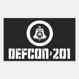 DEFCON 201 - Märket för icke-medlemmar Rektangulärt Klistermärke
