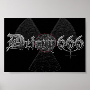 Defcon 666 Satanic metall-band poster
