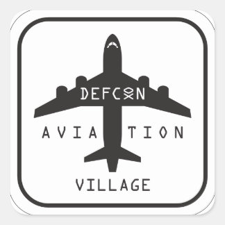 DEFCON Aviation Village Stickers AV17 Fyrkantigt Klistermärke