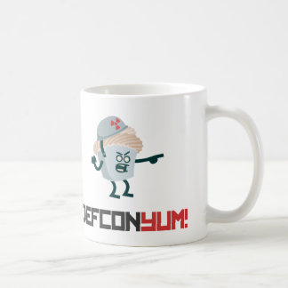Defcon YUM! Chewmee, logotyp- och YUMBomb mugg