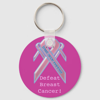 Defeat Breast Cancer Keychain Nyckelring