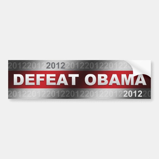 Defeat Obama 2012 Bildekal (Framsidan)