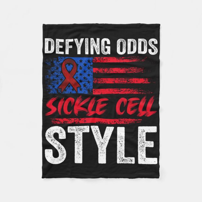 Defekt ODDS Sickle Cell Stil USA Patriotic Scd VI Fleecefilt (Framsidan)
