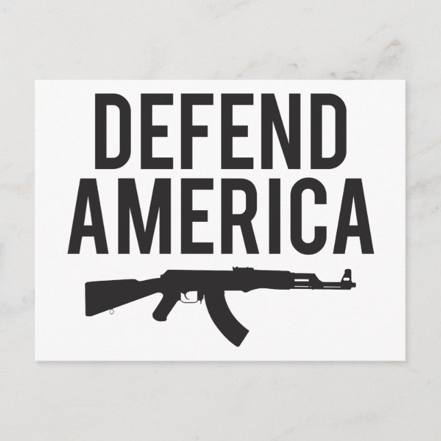 Defend America AK47 Vykort (Framsida)