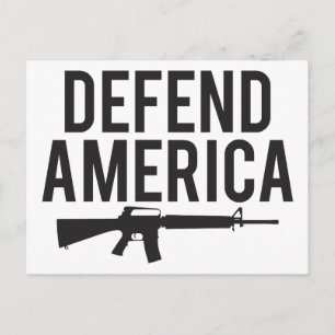 Defend America AR15 Vykort