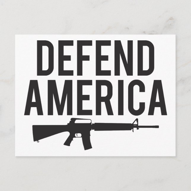 Defend America AR15 Vykort (Framsida)