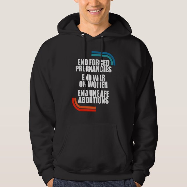 Defend Roe V Wade Pro Choice Aboration Höger Femin Hoodie (Framsida)